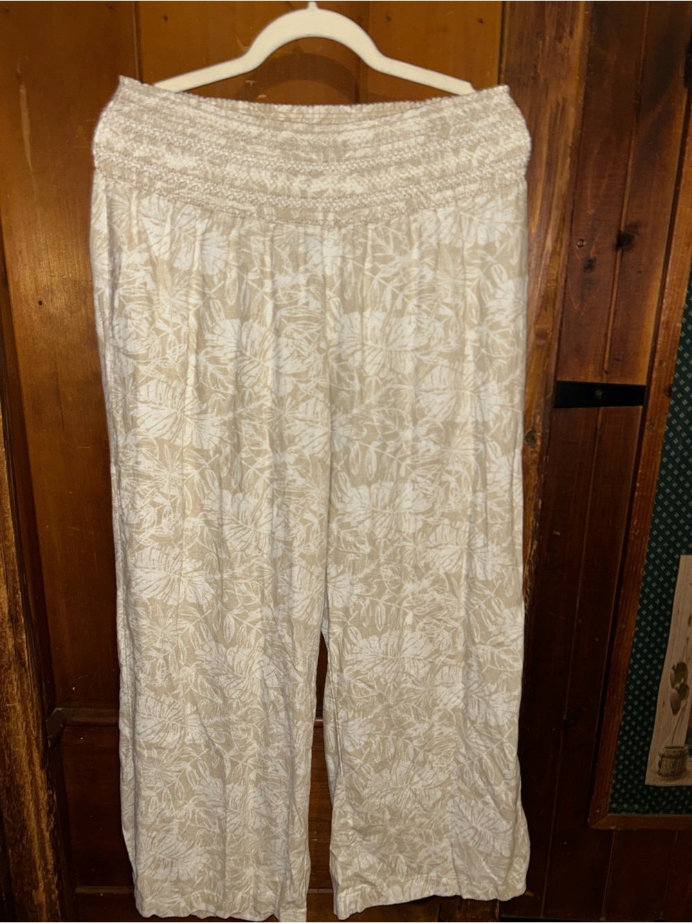 Rewash Monstera Wide-Leg Linen Pants
